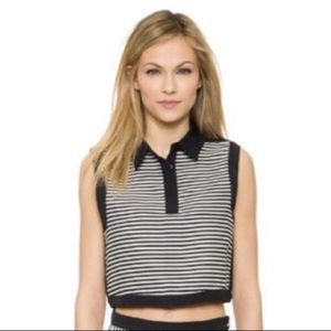 Line & Dot Chrome Top, Size S